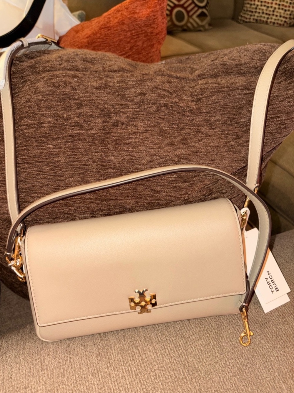 Tory Burch Charlie Small Shoulder bag in soft cement